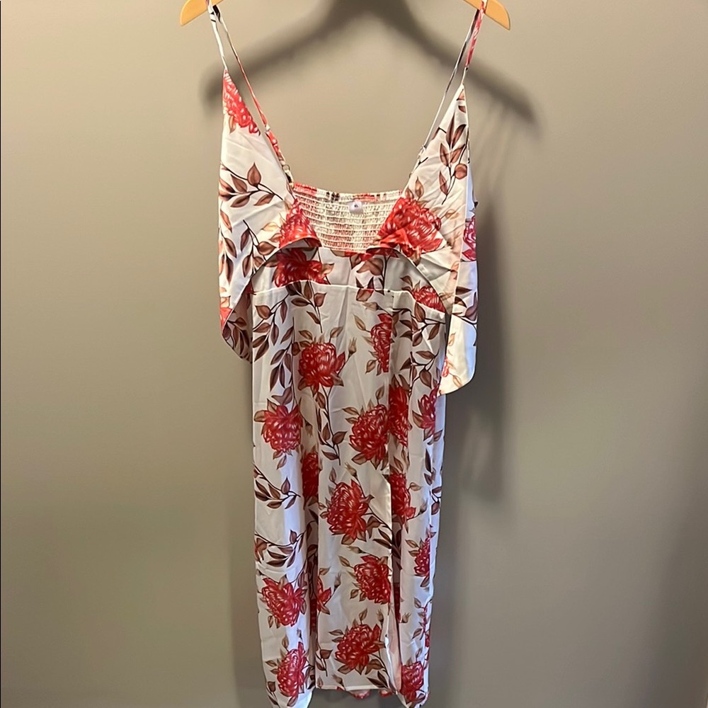 Floral Sleeveless Dress with Slit